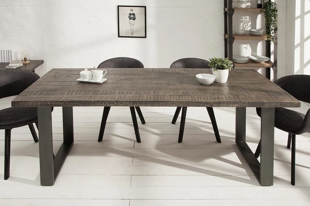 Jedálenský stôl Thunder 160 cm sivé mango