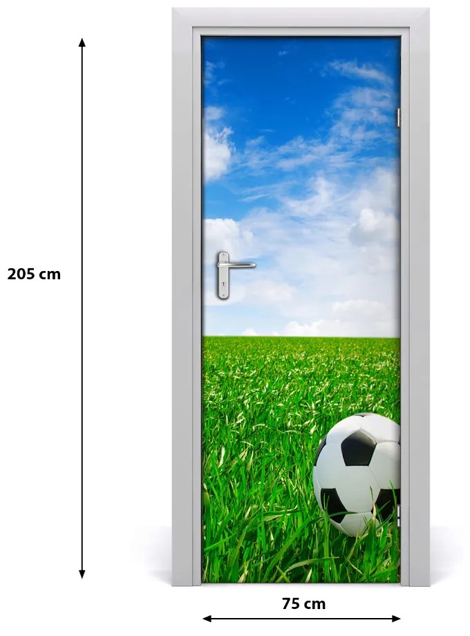 Fototapeta samolepiace dvere futbal na lúke 75x205 cm