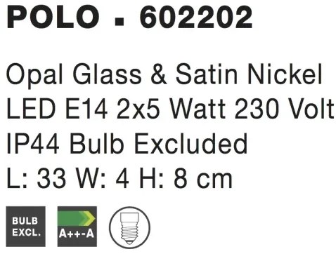 LED nástenné svietidlo Polo 33