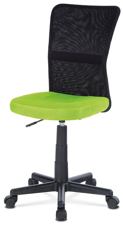 kancelárska stolička, zelená mesh, plastový kríž, sieťovina čierna
