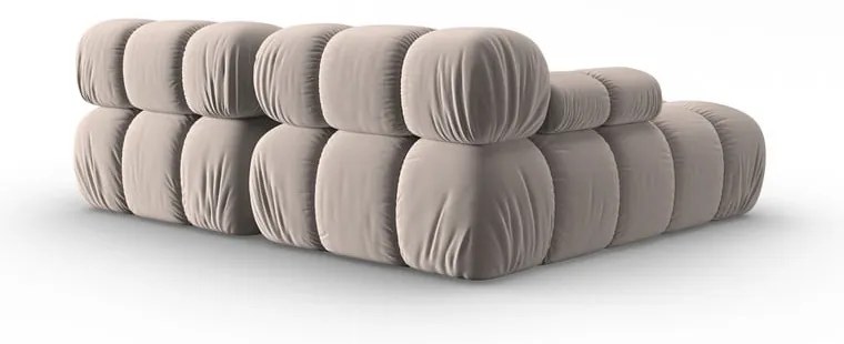 Svetlohnedá zamatová modulárna rohová pohovka (ľavý roh) Bellis – Micadoni