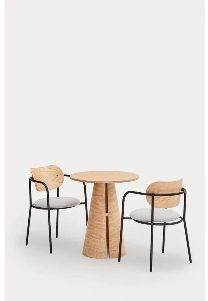 Okrúhly jedálenský stôl v dekore duba v prírodnej farbe ø 65 cm Cep – Teulat