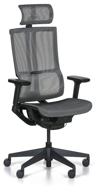 Kancelárska stolička JOEL, tmavo sivá