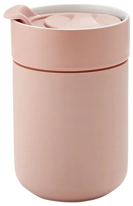 Ružový cestovný hrnček Ladelle Eco, 300 ml