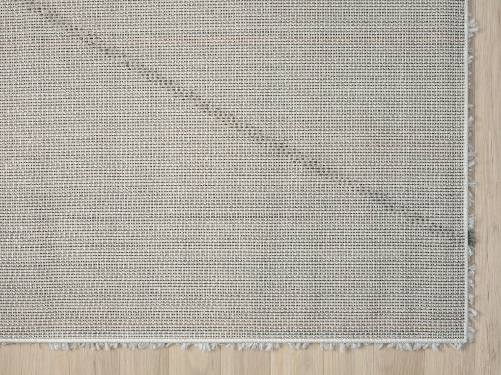 Kusový koberec My Shaggy Raute creme, 160x230, čiernobiela, chodba / predsieň, My Flair