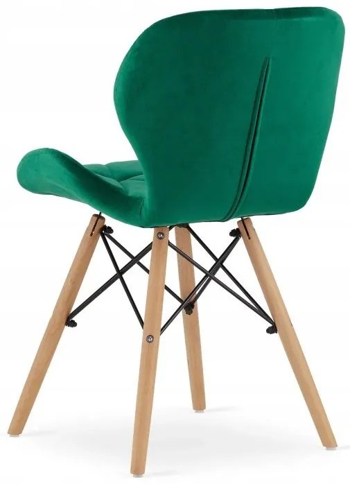 Jedálenská zostava TODI 60cm okrúhly stolový set čierny + 2 stoličky LAGO zelené
