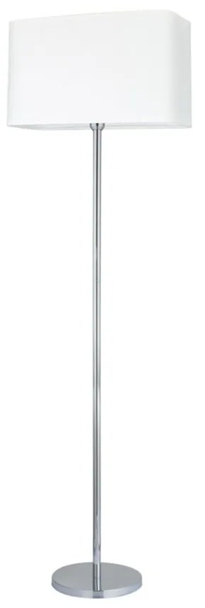 Cadre Stojacia lampa 1xE27 Max.40W Chróm/Transparentné PVC/Biela