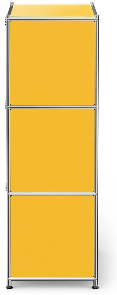 Kovová komoda »CN3« s výklopnými priečinkami, žltá