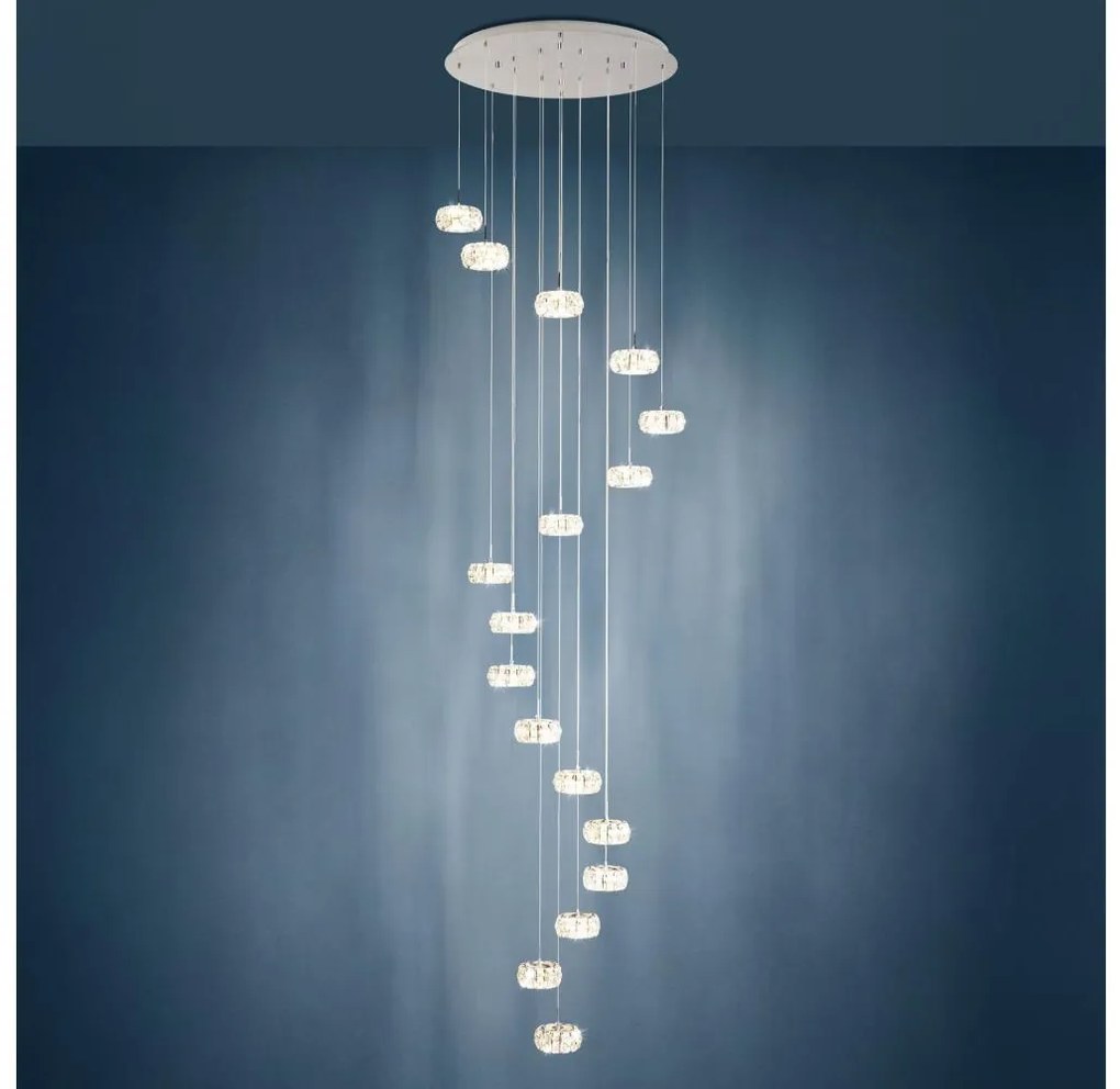 Eglo 39546 - LED Stmievateľný luster na lanku CORLIANO 17xLED/4,5W/230V