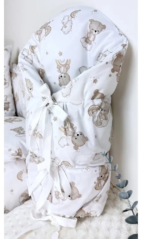 INTERMEDIC SK Obliečka na zavinovačku Teddy 73x73 cm – bavlnená zavinovačka s motívom medvedíkov