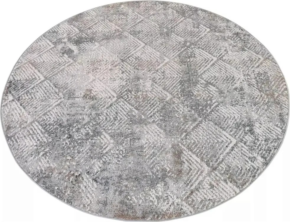 TA Koberec D166A L.GRAY VIZON VALLEY ROUND Rozmer: 80x80 cm