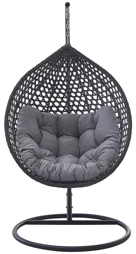 Hojdacie kreslo Izeda 2 čierna s poduška