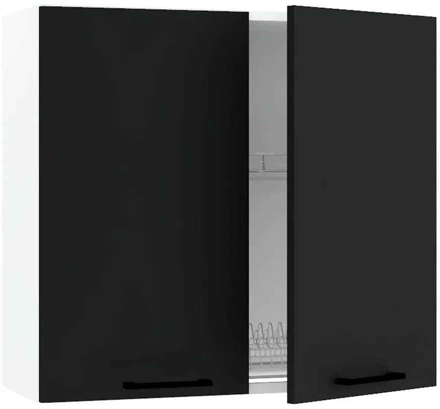 Kuchynská skrinka Max W80su Alu čierna