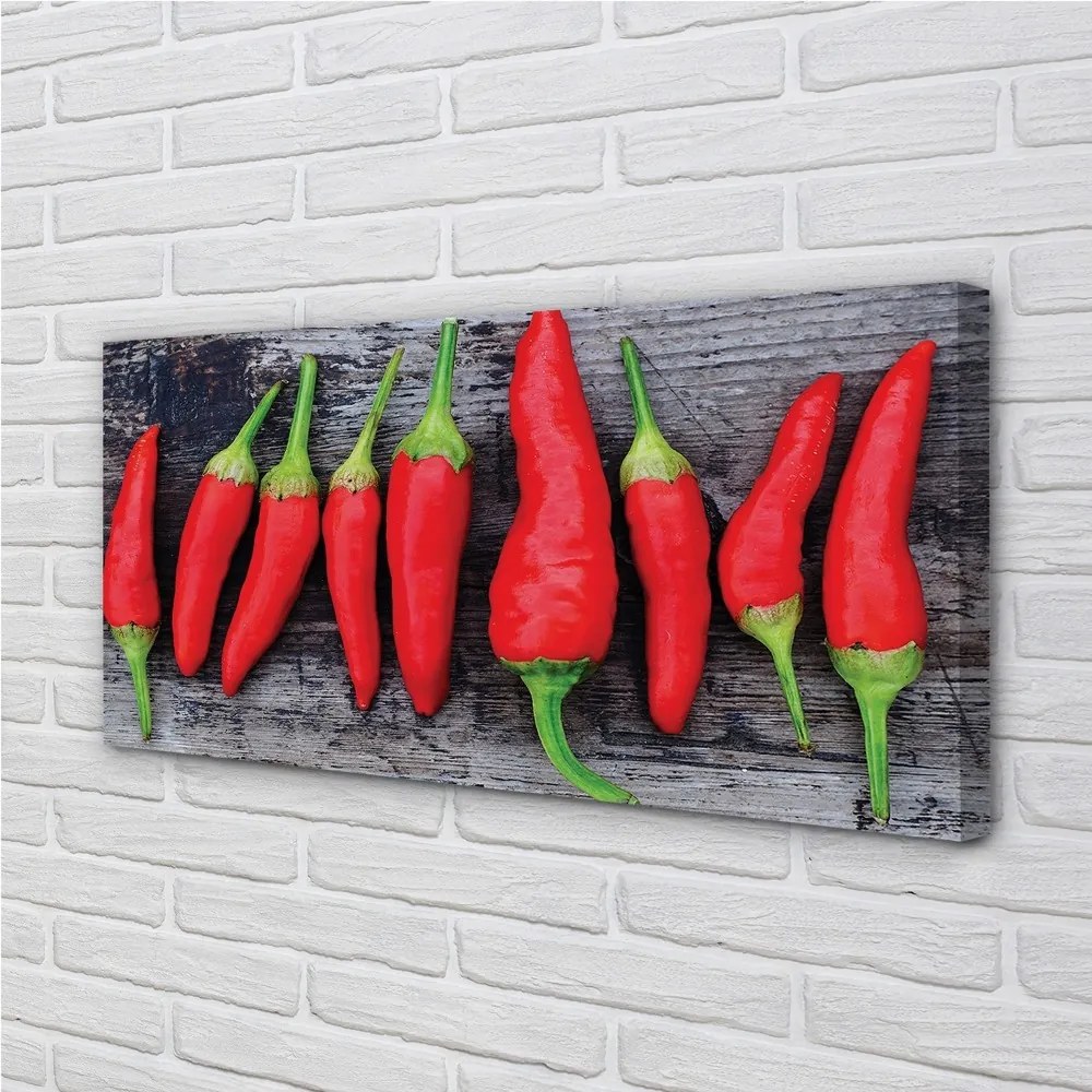 Obraz canvas červené papričky 125x50 cm