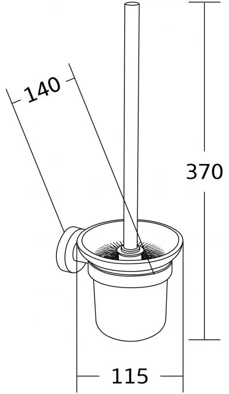 Mexen príslušenstvo, TIBER wc kefa, chróm, 7050550-00