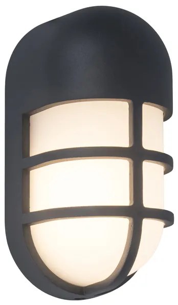 LUTEC Vonkajšie LED nástenné osvetlenie BULLO, 15W, teplá biela, IP54, sivé