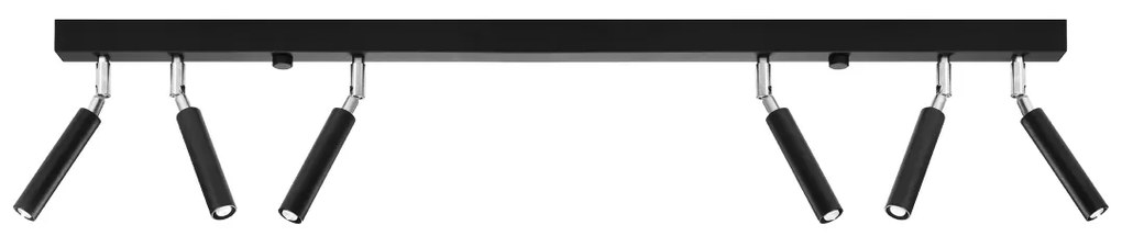 Bodové svietidlo Eyetech, 6x čierne kovové tienidlo, (možnosť polohovania)