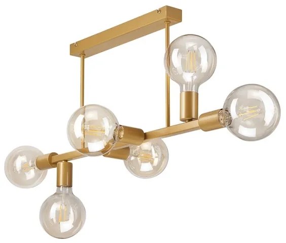Luster na tyči ASTRID 6xE27/60W/230V zlatá