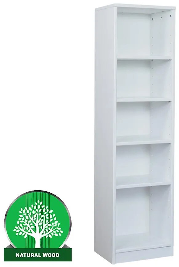 Regál eko stredný 150 borovica morená biela