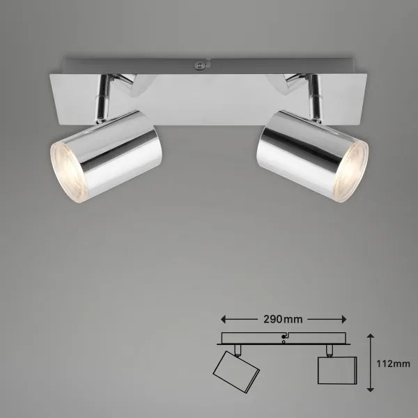 Briloner 2731-028 - Kúpeľňové bodové svietidlo BANYO 2xGU10/5W/230V lesklý chróm
