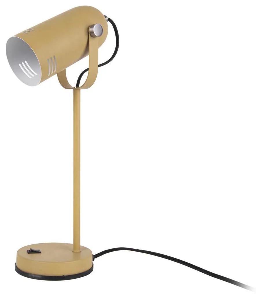 LEITMOTIV Stolná lampa Husk žltá ∅ 12,5 × 46 cm