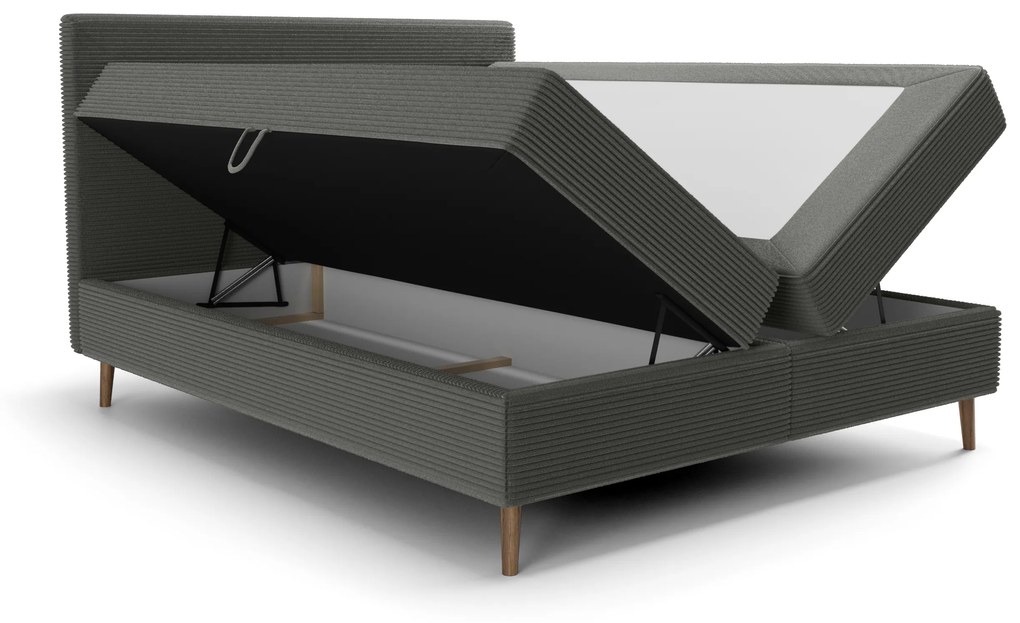 Jednolôžková posteľ 120 cm Napoli Bonell (tmavozelená) (s roštom, s úl. priestorom). Vlastná spoľahlivá doprava až k Vám domov. 1082440