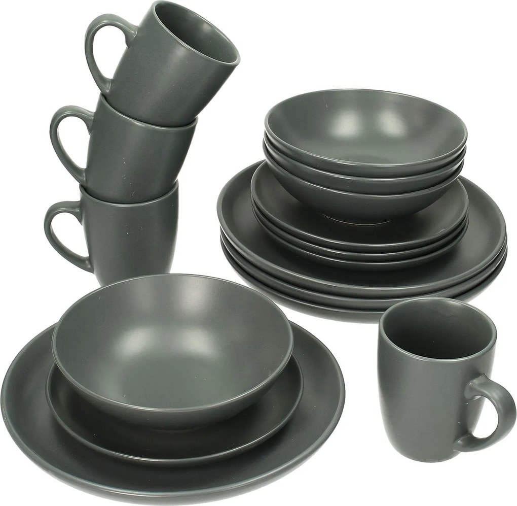Súprava riadu Vivo Dark Grey 4/16