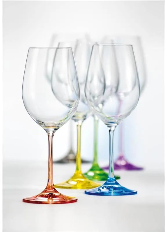 BOHEMIA RAINBOW POHÁR NA VÍNO 350 ML SADA 6 KS