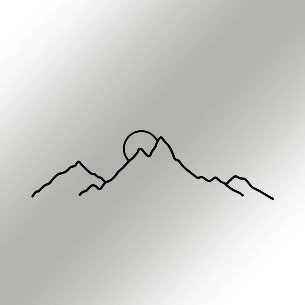 Nástenná kovová dekorácia Ayers čierna