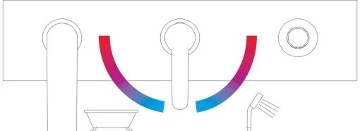 Ravak X070186 - 3-otvorová vaňová batéria PURI čierna