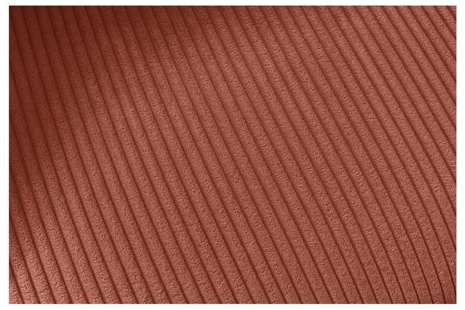 Terakotová menčestrová rozkladacia/s úložným priestorom rohová pohovka Voltaire – Bobochic Paris