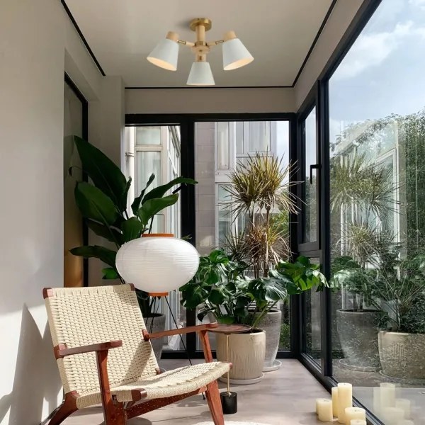 Brilagi - Prisadený luster LUND WOOD 3xE27/40W/230V pr. 50 cm drevo