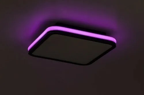 Rabalux 71399 funkčné stropné LED svietidlo Serkan 43W, čierna/biela