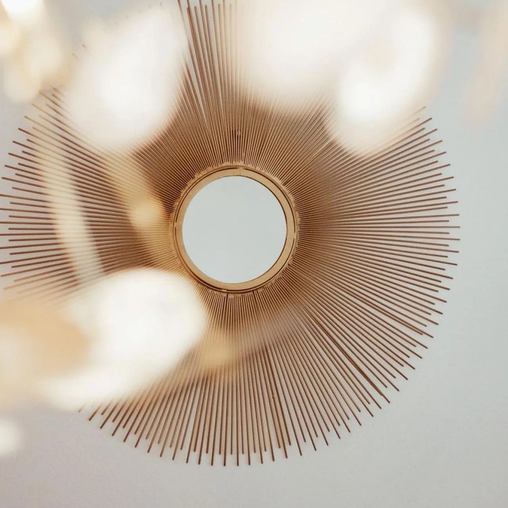 KARE DESIGN Zrkadlo Sunbeam Ø 90 cm 89 × 89 × 4 cm