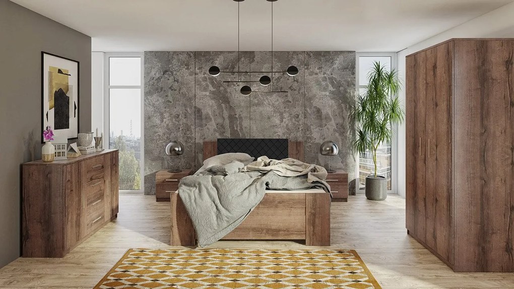 Spálňa Kler XI, Farby: biela / biela + ekokoža Soft Pik 029