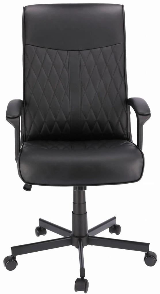 Dekorstudio Kancelárske otočné kreslo COMFORT - čierna ekokoža