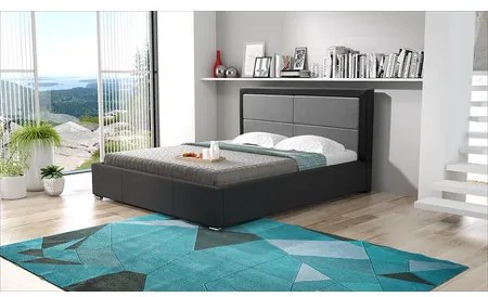 Čalúnená posteľ SIMONA čierna rozmer 160x200 cm