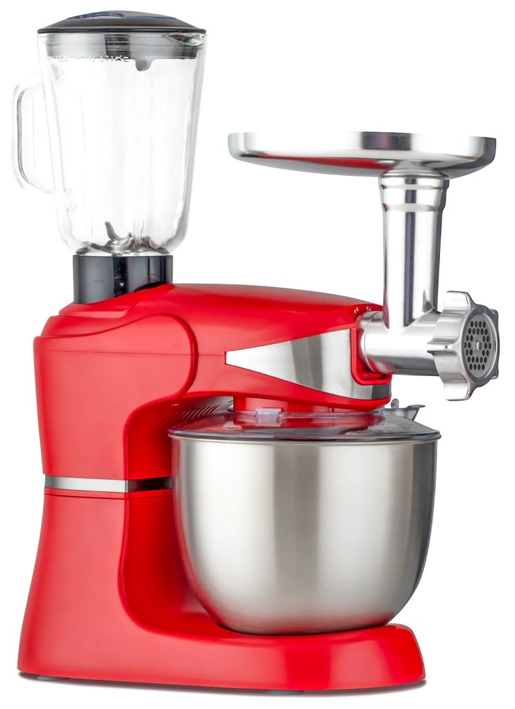 DMS Germany KMFB-1700 kuchynský robot 3v1 1700 W / kovové prevody / červená
