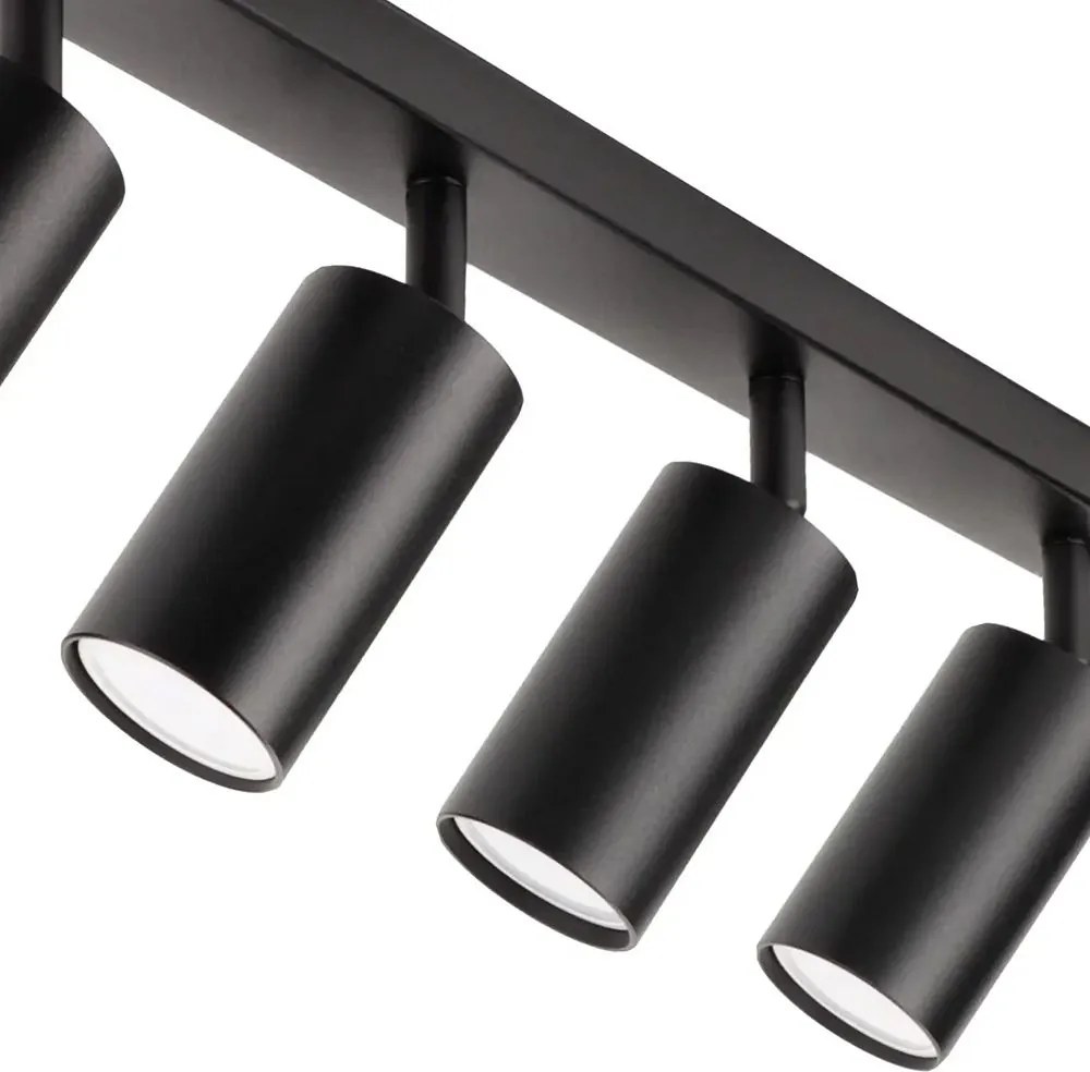 Toolight Toolight, stropné svietidlo 6xGU10 APP1242-6C, čierna, OSW-40097