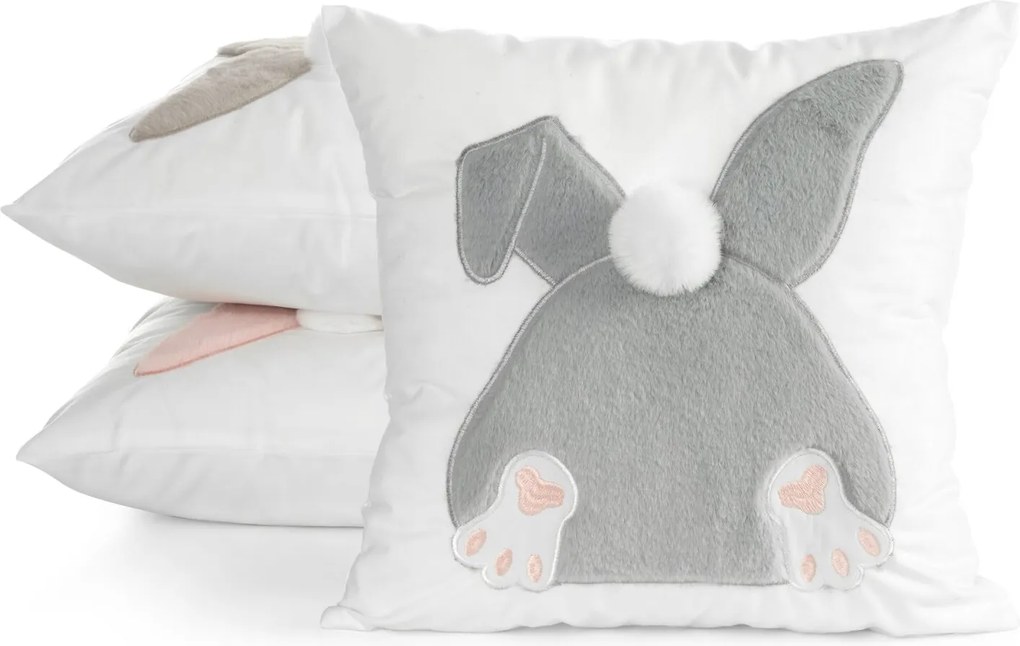 VEĽKONOČNÁ DEKORAČNÁ OBLIEČKA NA VANKÚŠ RUMP 45X45 CM VZOROVANÁ