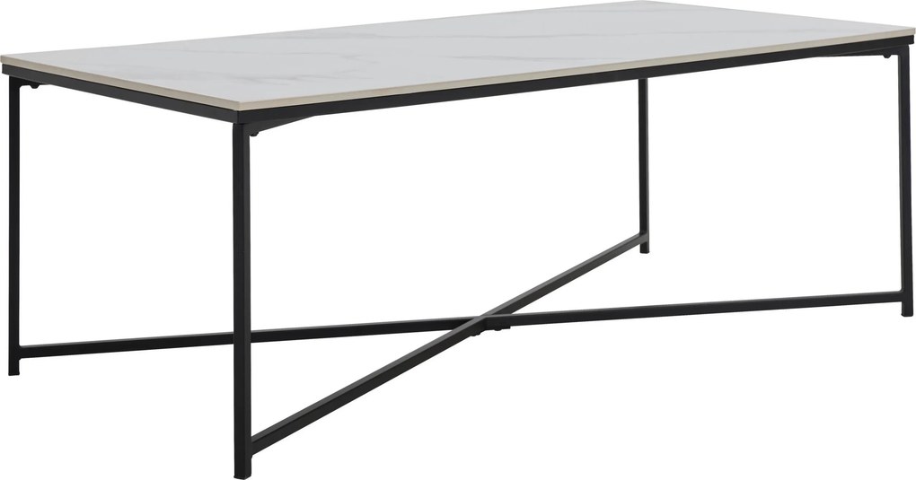 XXXLutz KONFERENČNÝ STOLÍK, čierna, biela, kov, keramika, 120/60/43 cm Livetastic - Stolíky do obývačky - 002056002603