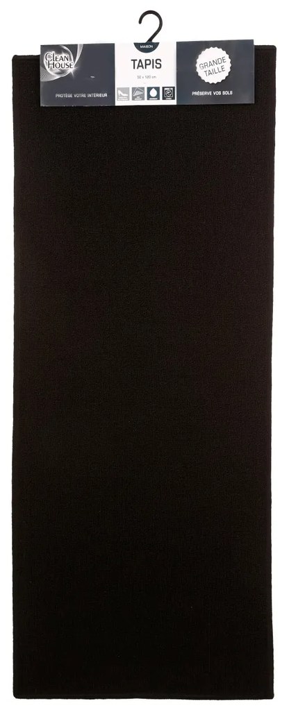 Predložka do kúpeľne Five, 50x120 cm, čierna