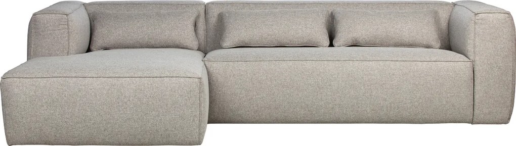 Woood Bean rohová sedačka s vankúšmi - Svetlosivá, Ľavá