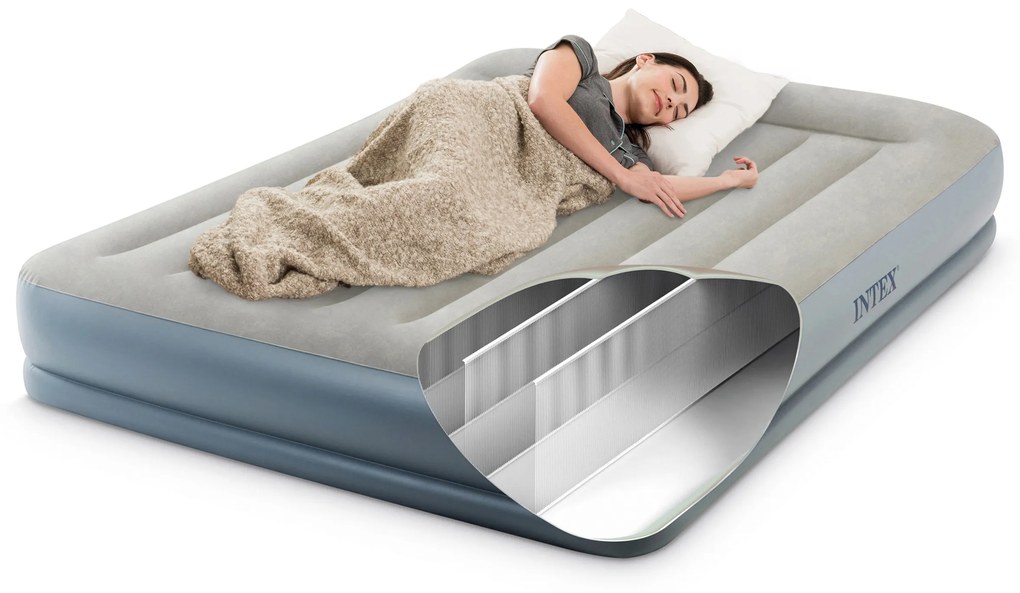 Intex Dvojitý nafukovací matrac Intex 64118ND 203x152 cm s pumpou