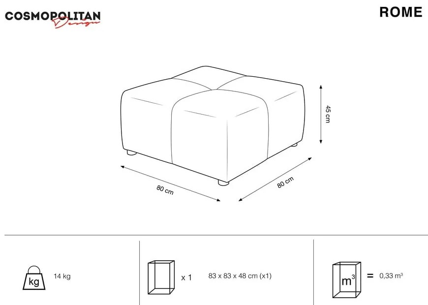 Modrý modul pohovky Rome - Cosmopolitan Design