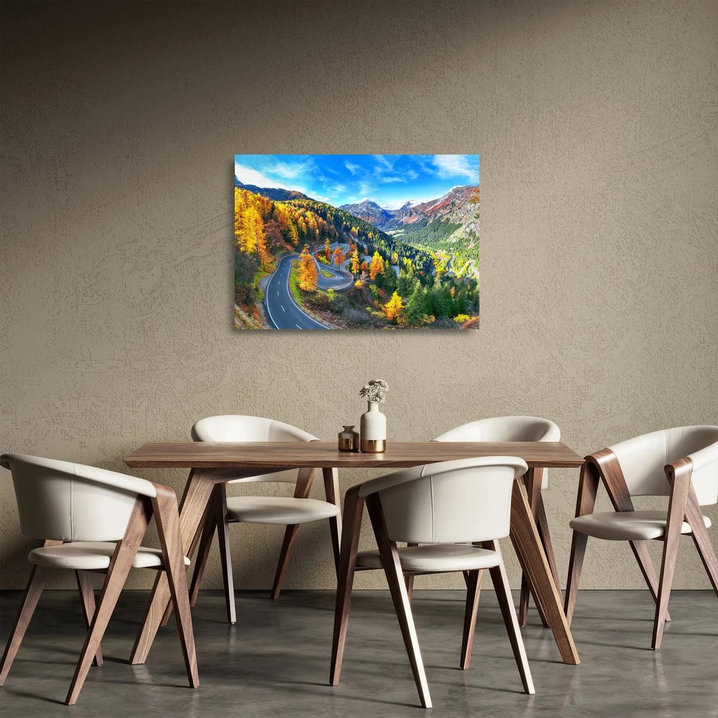 Sklenený obraz - Malojský priesmyk (70x50 cm)