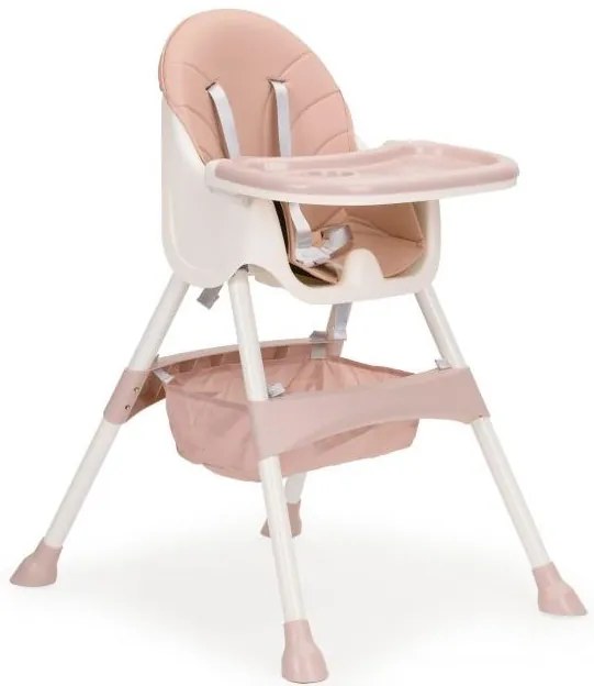 ECOTOYS Detská jedálenská stolička 2v1 Rose