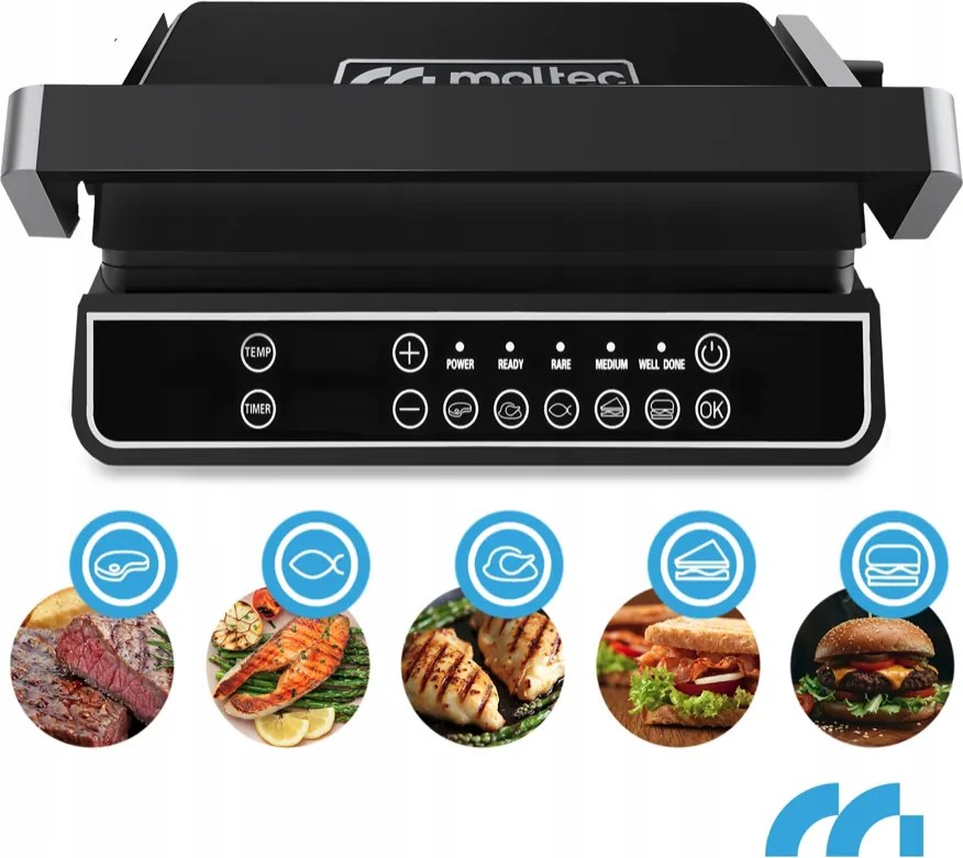 Elektrický kontaktný gril SM5000W-PRO s LED displejom – 2500 W
