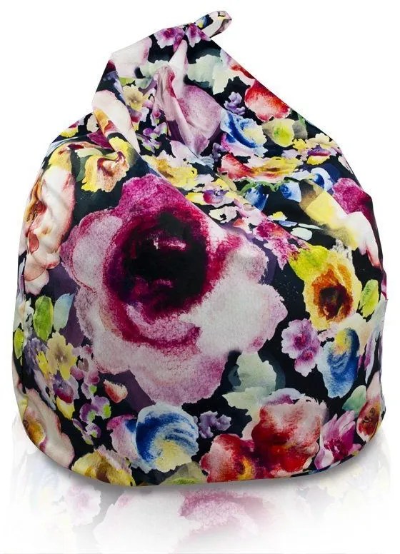 Sedací vak BAG Sako Design Kvety - L
