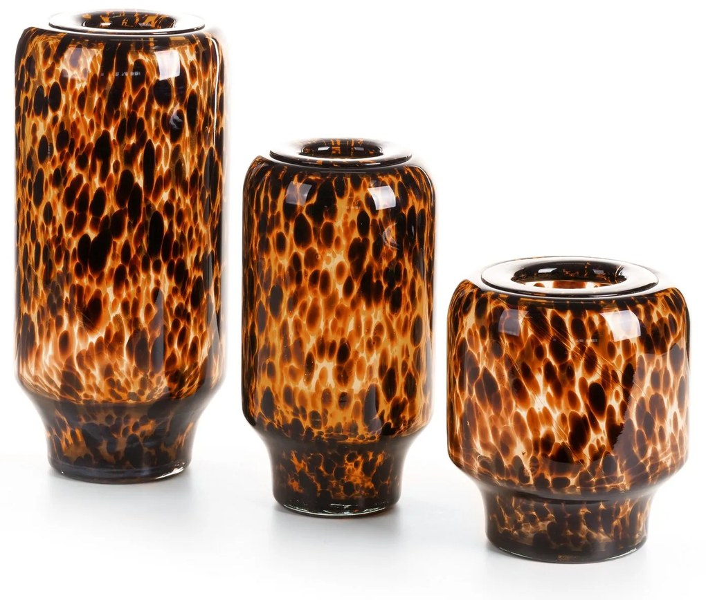 SKLENENÁ VÁZA LANA (FI) 18X40 CM VIACFAREBNÁ